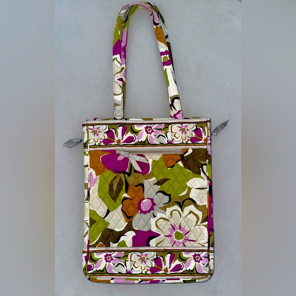 VERA BRADLEY Laptop Travel Tote in Portobello Road - 3 Sections -Padded Rare EUC